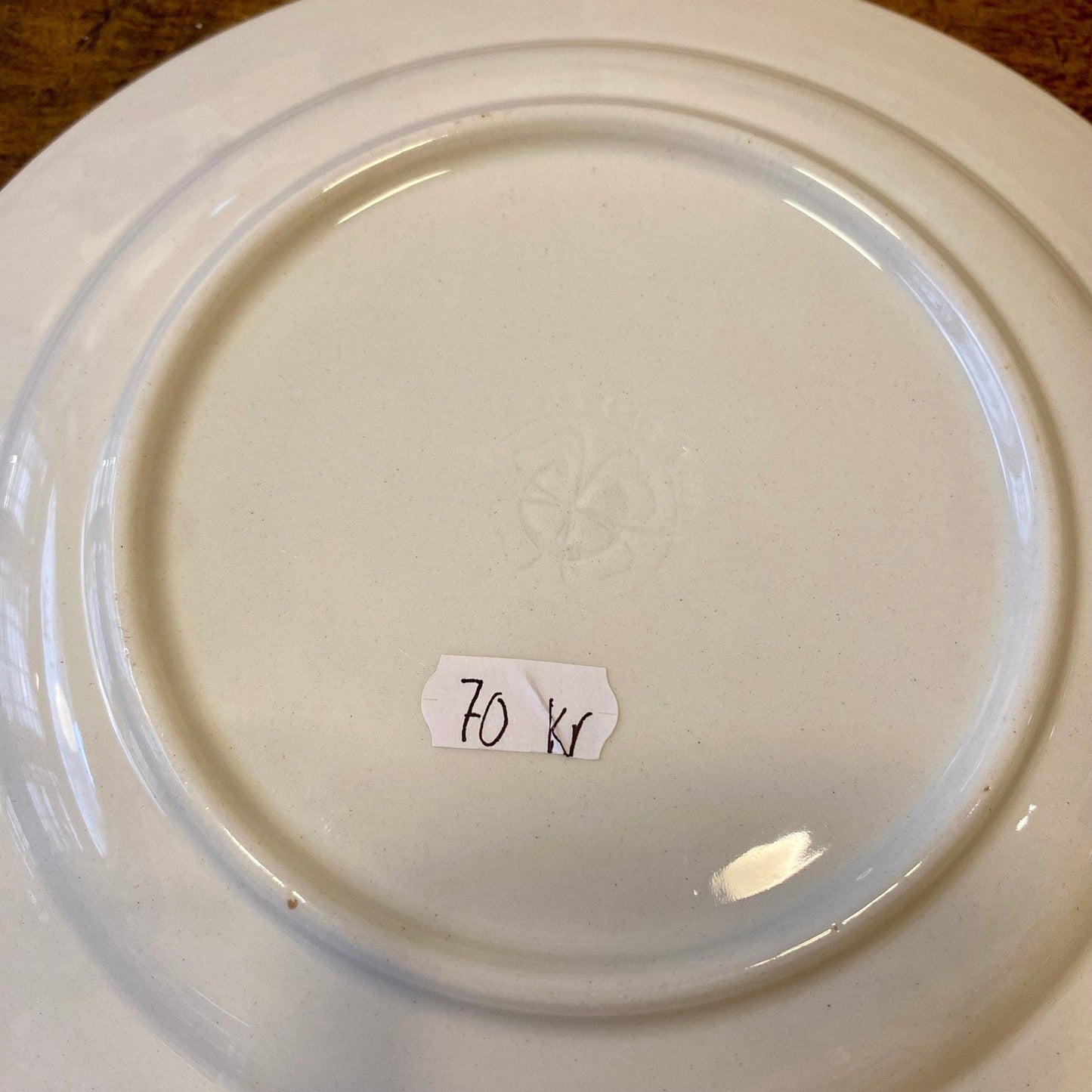 Italian Vintage White Dinner Plate – 24 cm