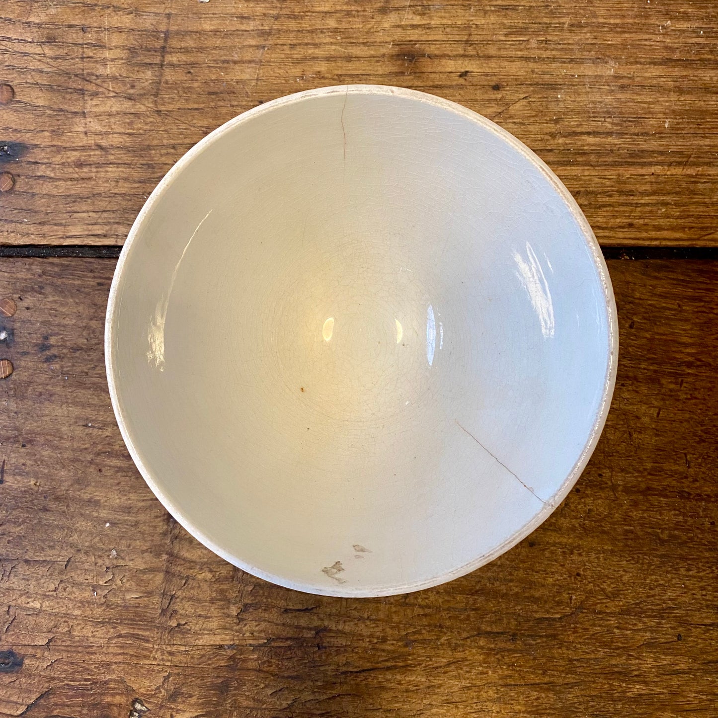Lunéville Vintage Café Au Lait Bowl – Blue And Yellow Bands – 15 × 8 cm