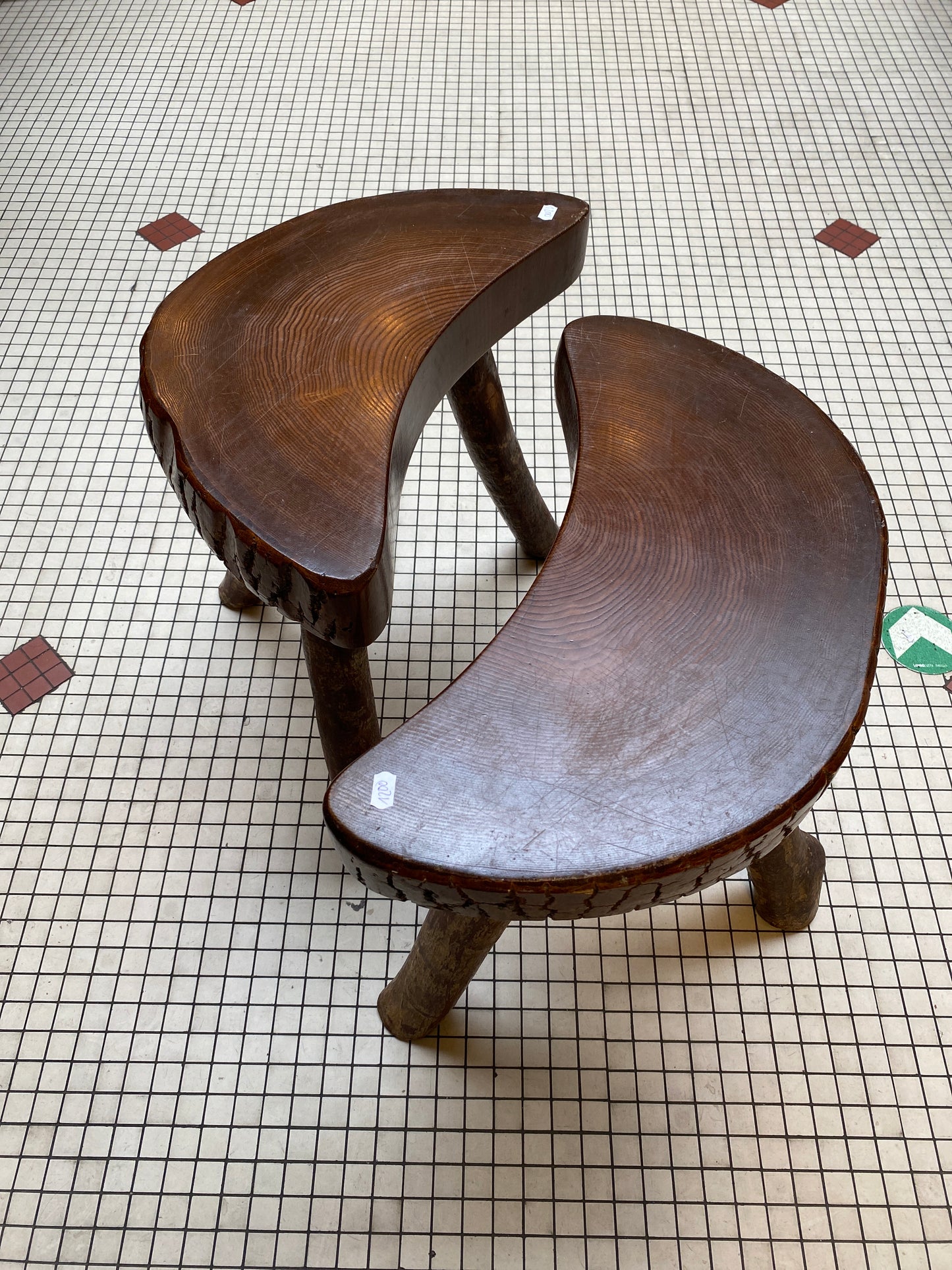 Rustic Crescent Stool