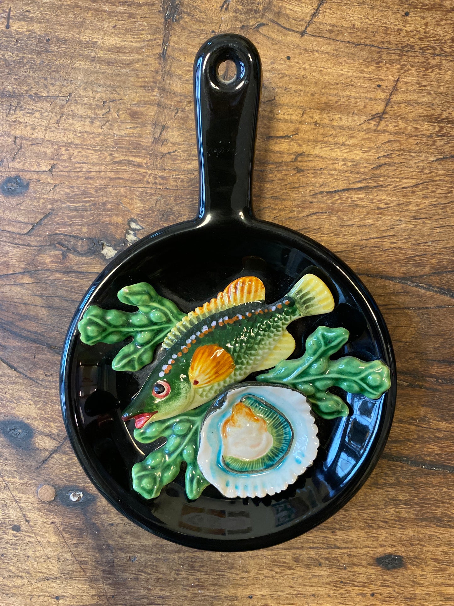 Vallauris Style Fish & Shell Plaque