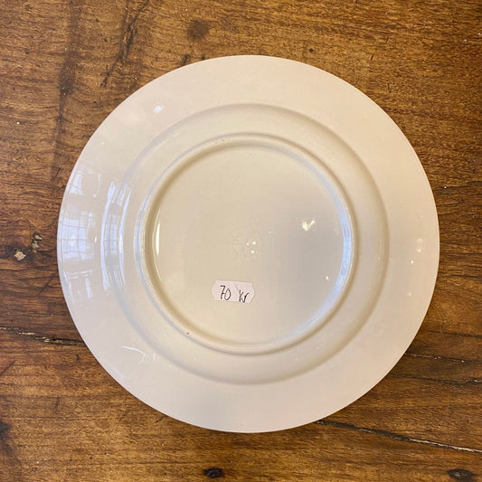 Italian Vintage White Dinner Plate – 24 cm