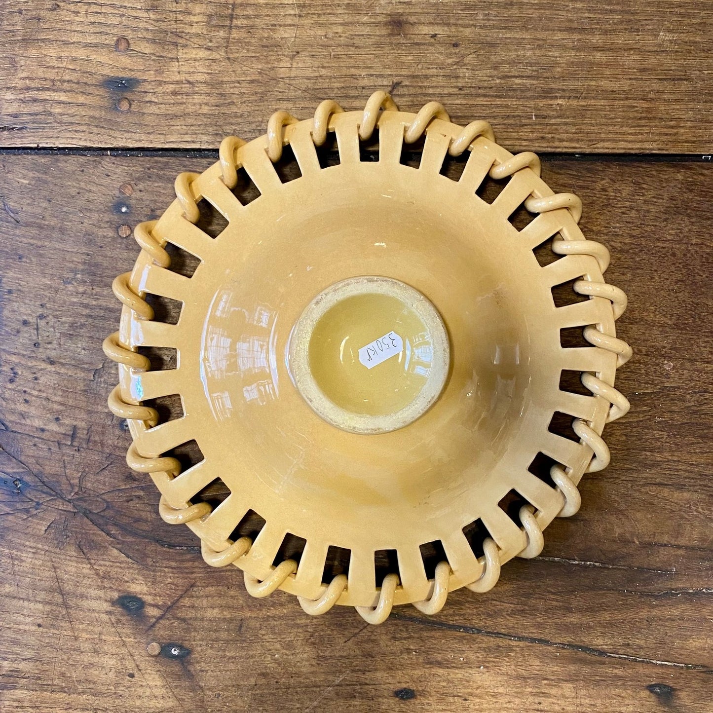 French Vintage Pierced Ceramic Bowl