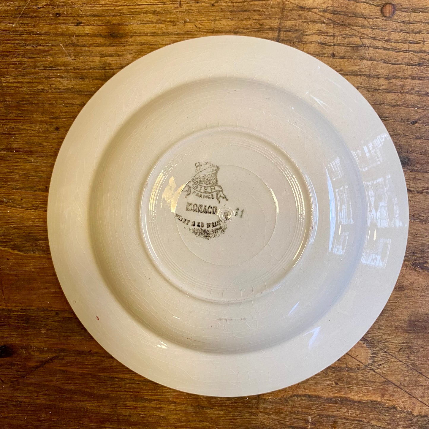 Vintage Gien “Monaco” Shallow Bowl – Red Floral