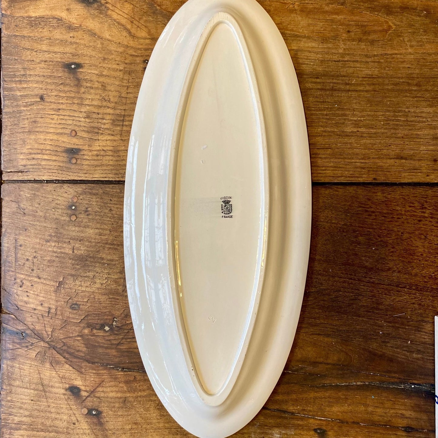 French Vintage Sarreguemines Serving Platter – 61 × 25 cm