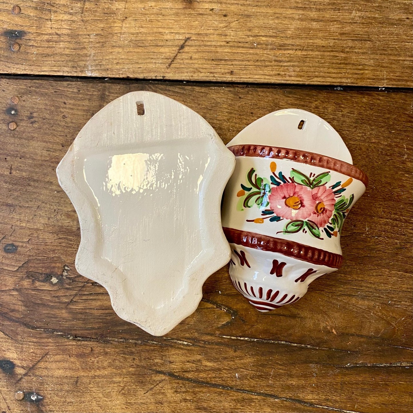 French vintage wall pocket vase