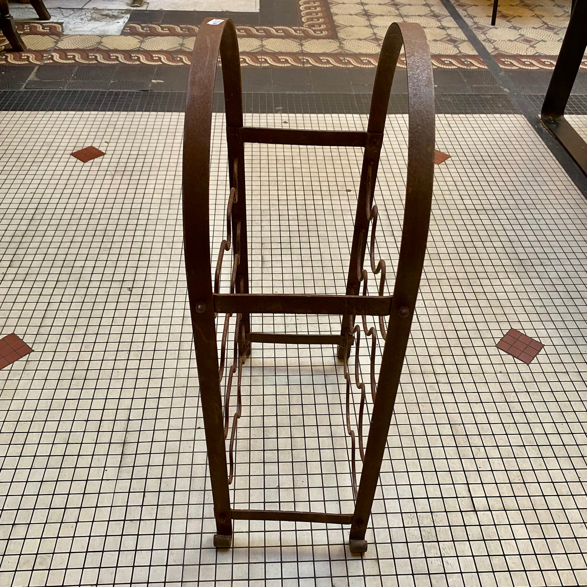 Vintage French Wine Bottle Rack