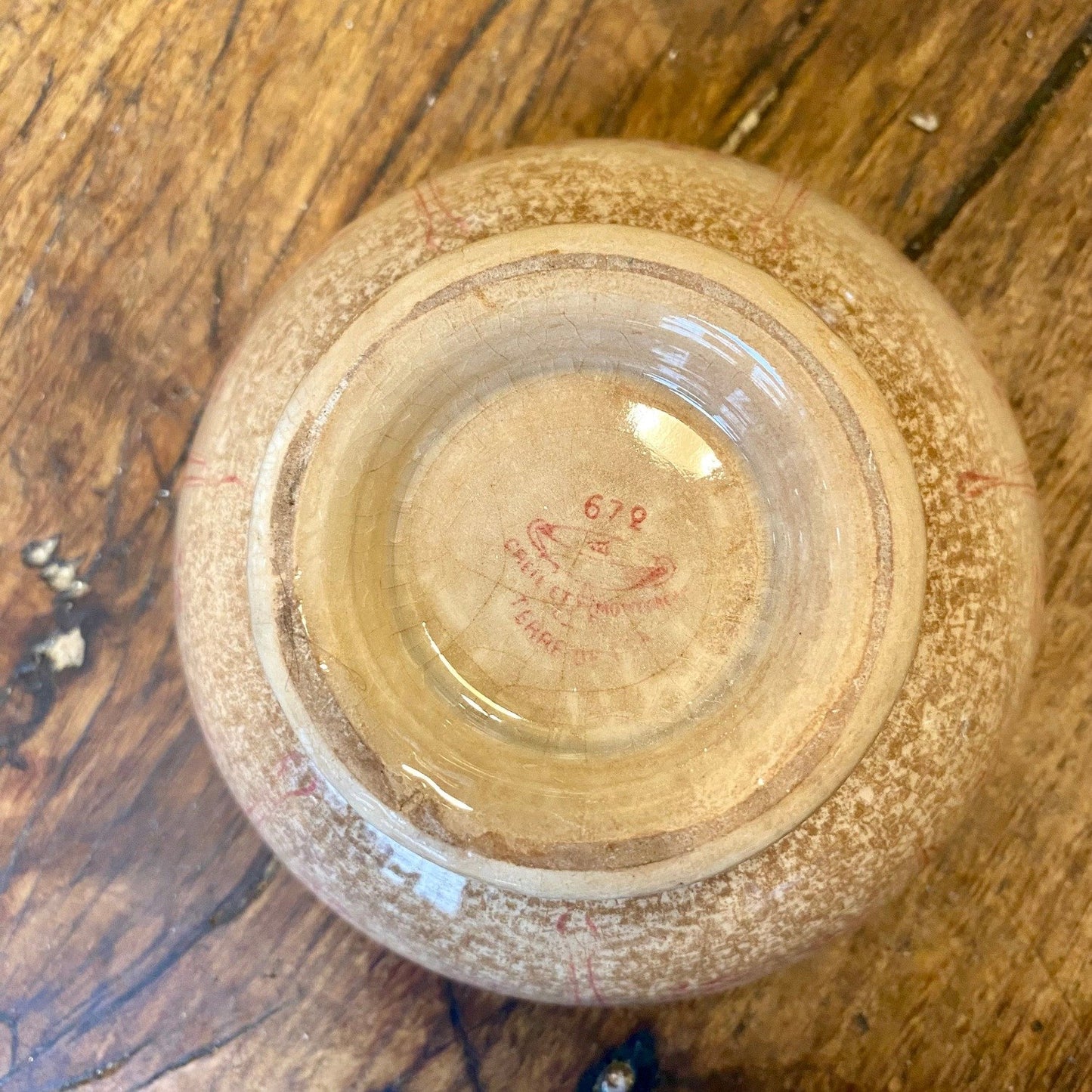 Vintage French Café Au Lait Bowl - Creil Monterau