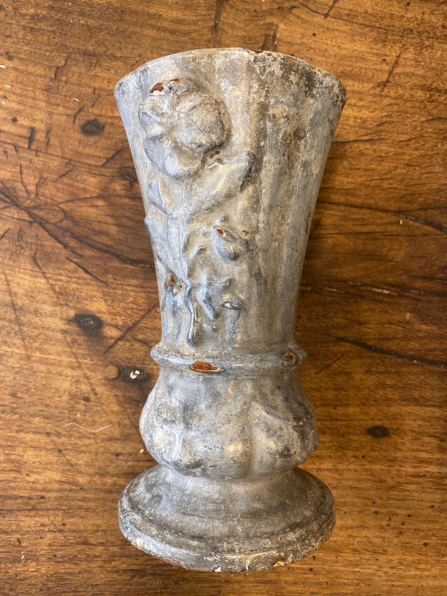French Cast Metal Vase