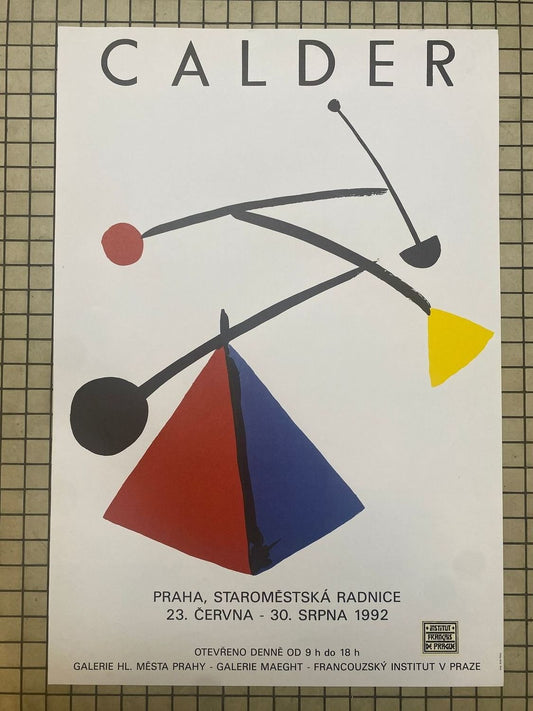 Pattern: Alexander Calder exhibition poster, Prague 1992 – Curiosité Göteborg | Fransk vintageinredning från Curiosité