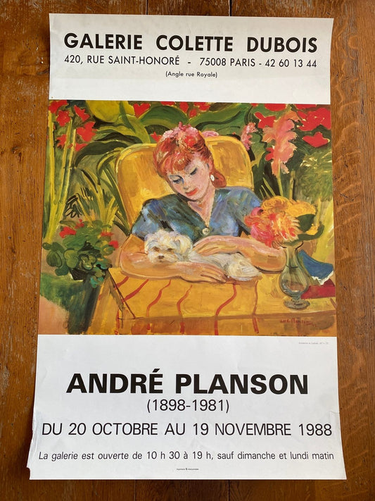 Pattern: André Planson exhibition poster, Paris 1988 – Curiosité Göteborg | Fransk vintageinredning från Curiosité