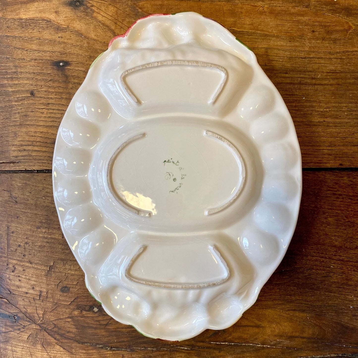 French Vintage Grand Aïoli Serving Plate – 47 × 35 cm