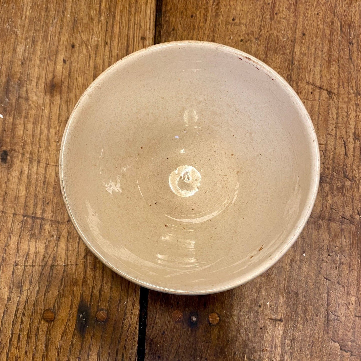 French vintage café au lait bowl – cherry motif