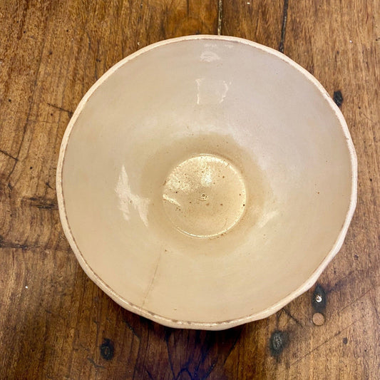 French Vintage Café Au Lait Bowl HAMAGE Nord, cream glaze