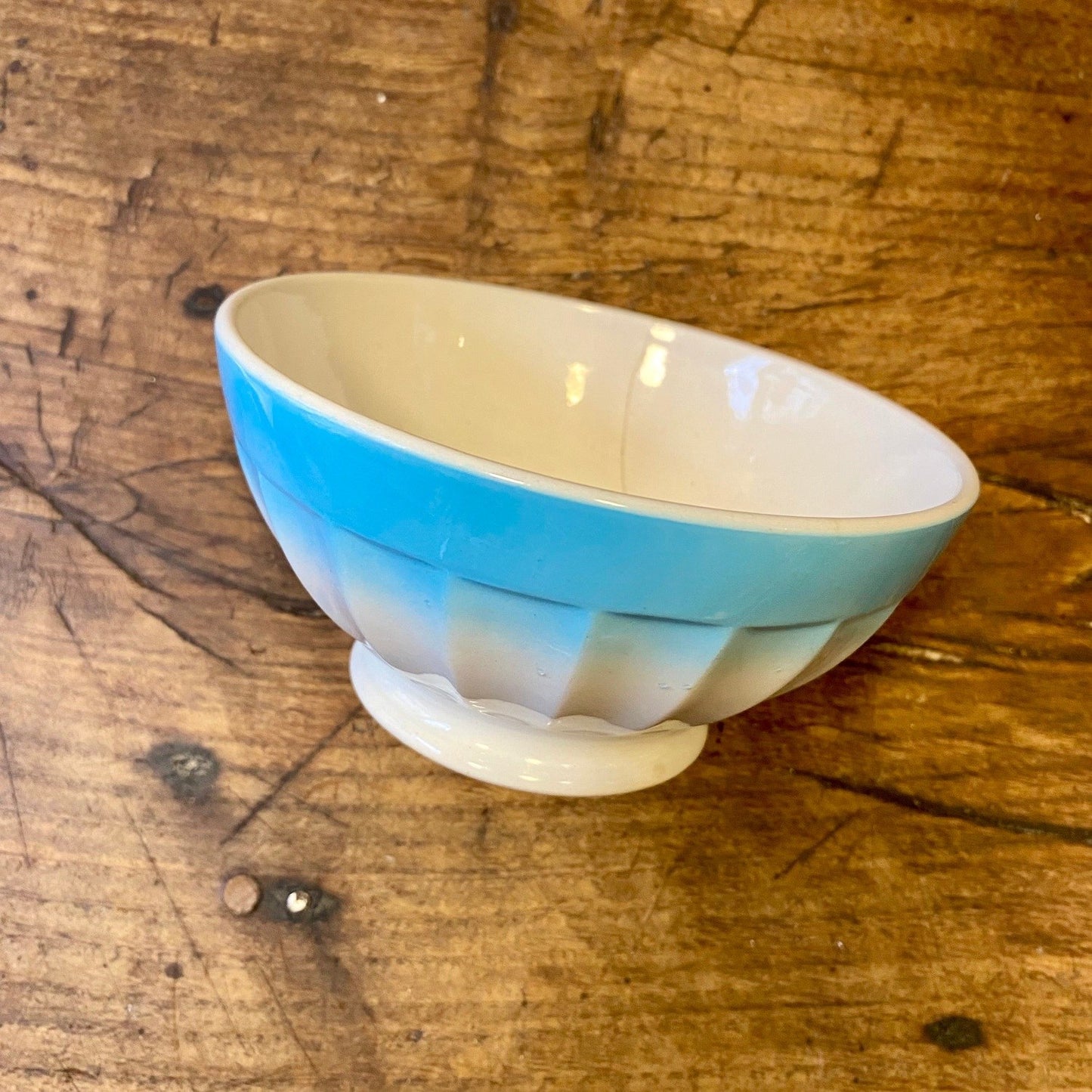 Vintage French Lunéville Café au Lait Bowl – Blue & White