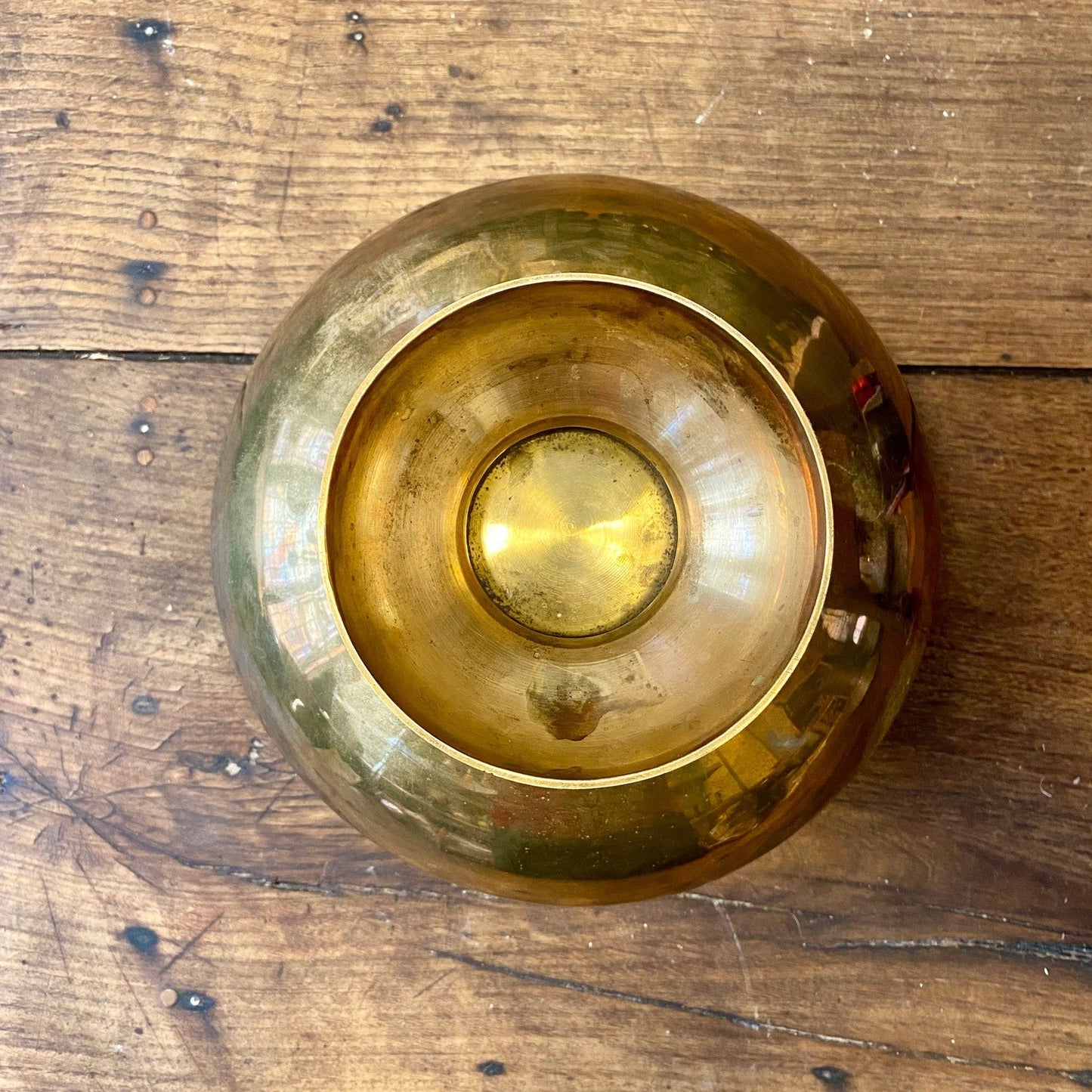 Vintage Champagne Vasque – 31 × 32 cm