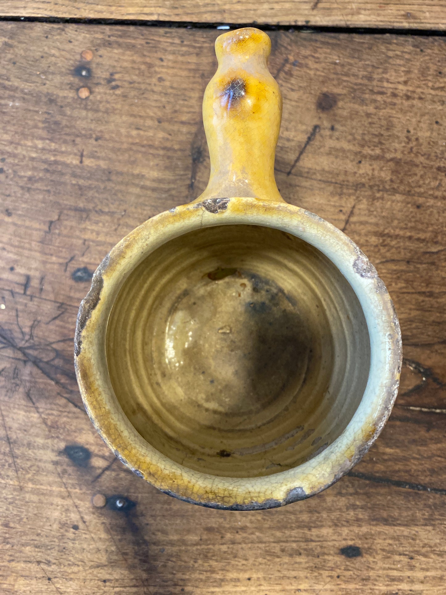 Vintage French Confit Pot with Side Handle