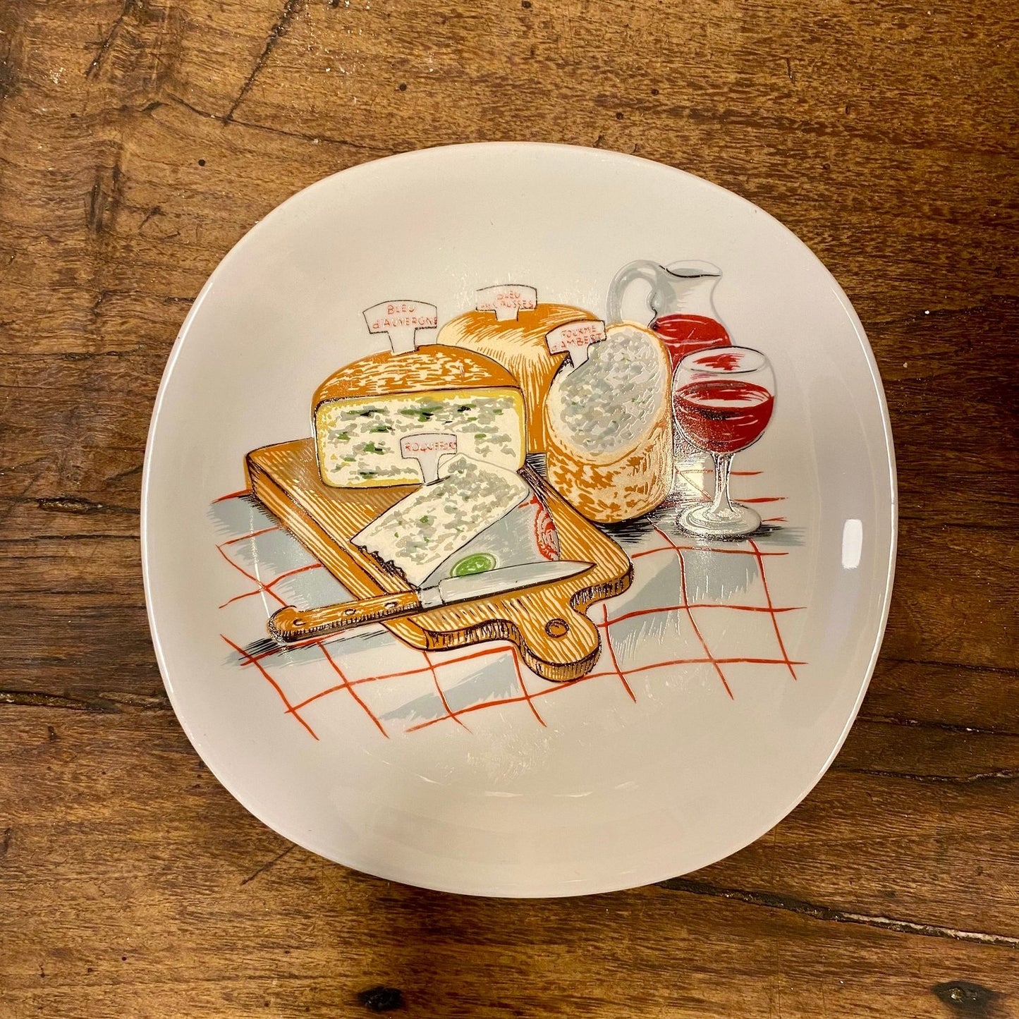 Pattern: French Cheese Plate – “Bleus de France” – Curiosité Göteborg | Fransk vintageinredning från Curiosité