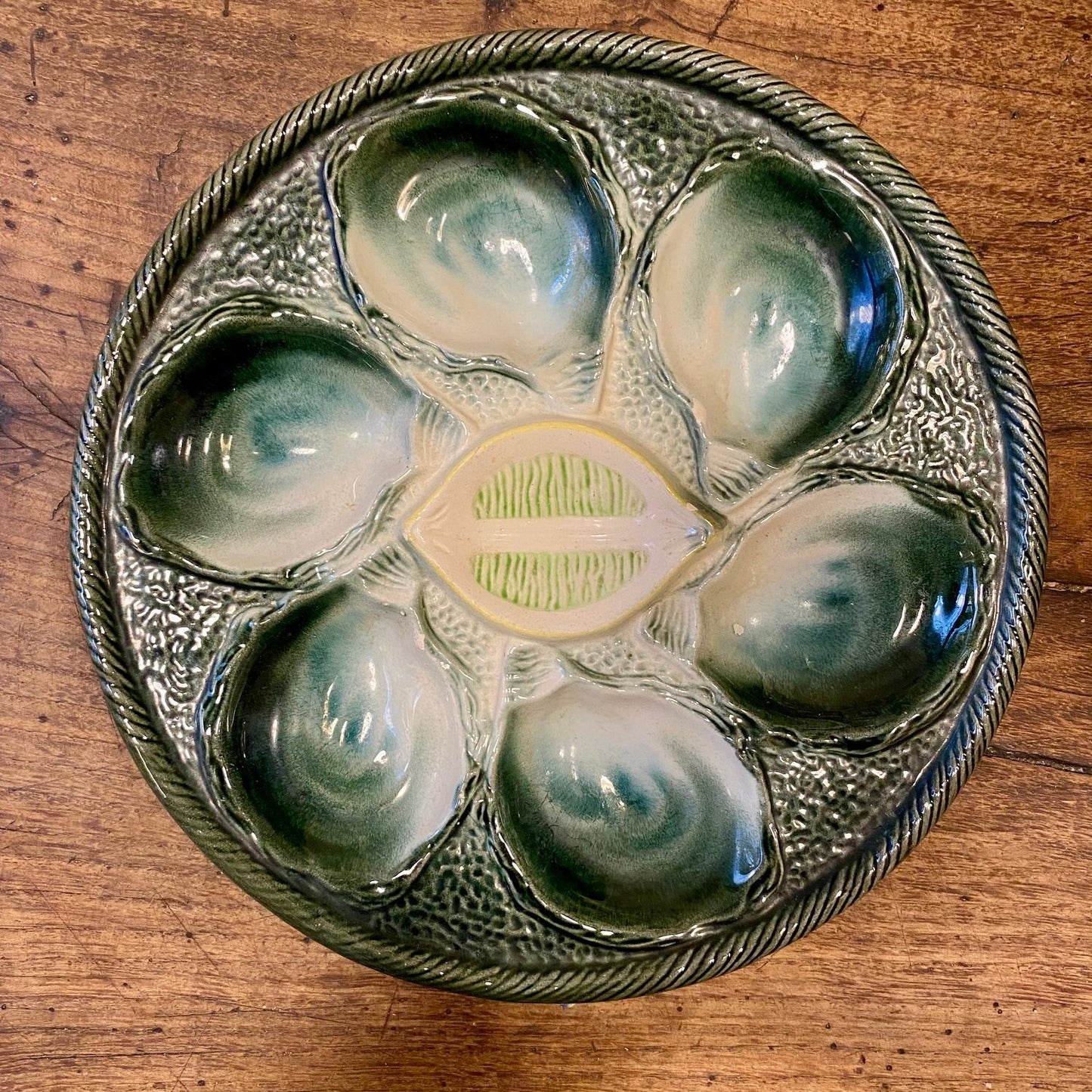 French Oyster Plate by Sarreguemines – Curiosité Göteborg