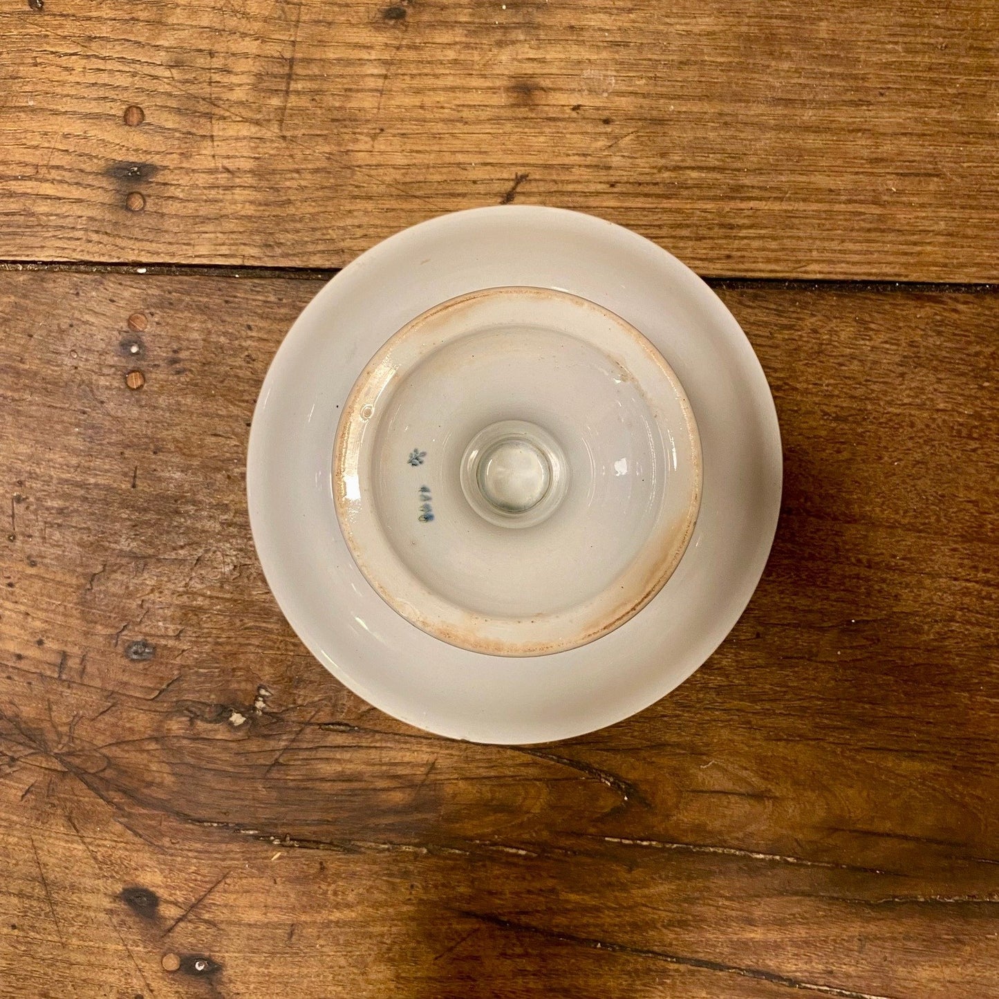 Pattern: French Vintage Compote Dish – Blue Border Pattern – Curiosité Göteborg | Fransk vintageinredning från Curiosité