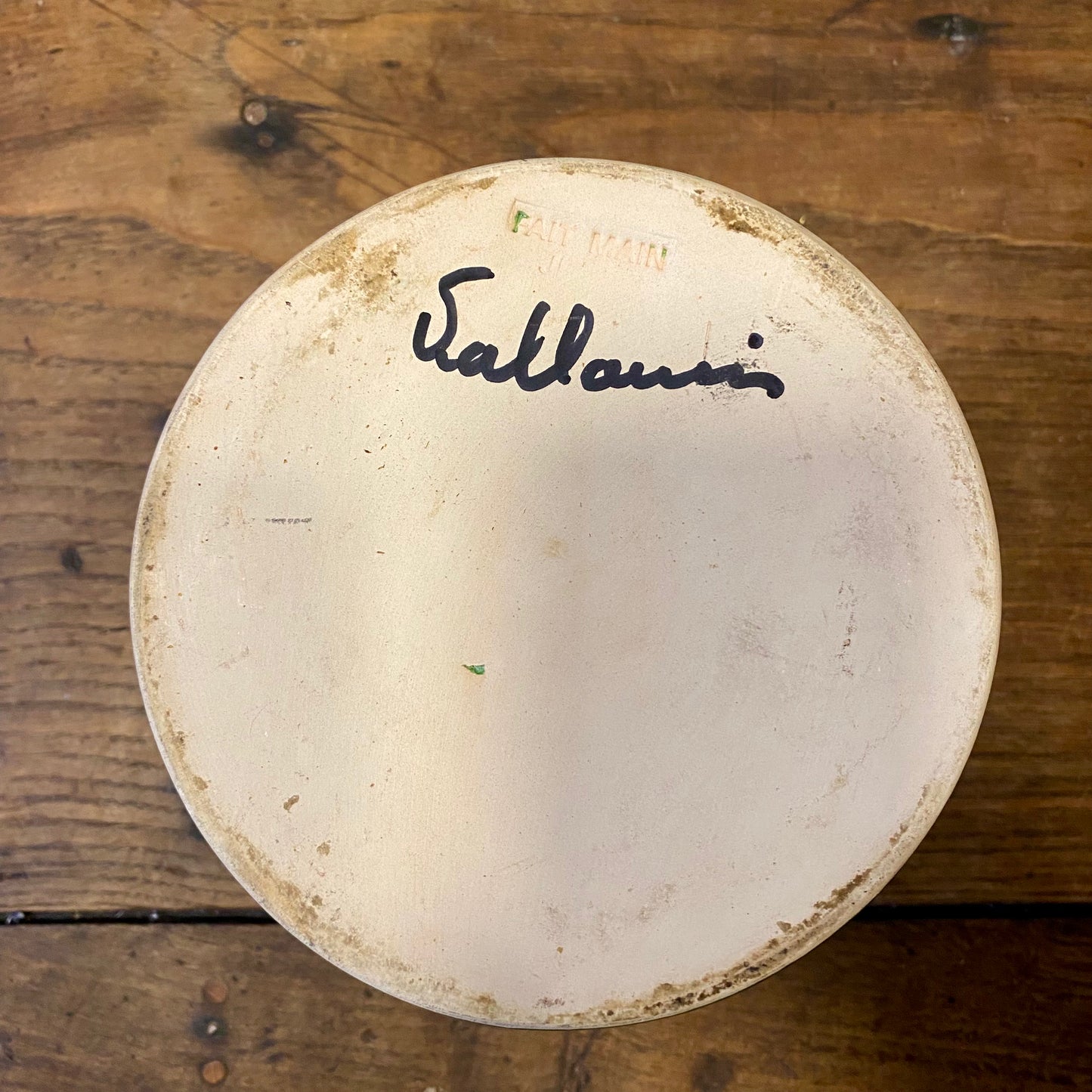 Vallauris fait main stamp on bottom of carafe