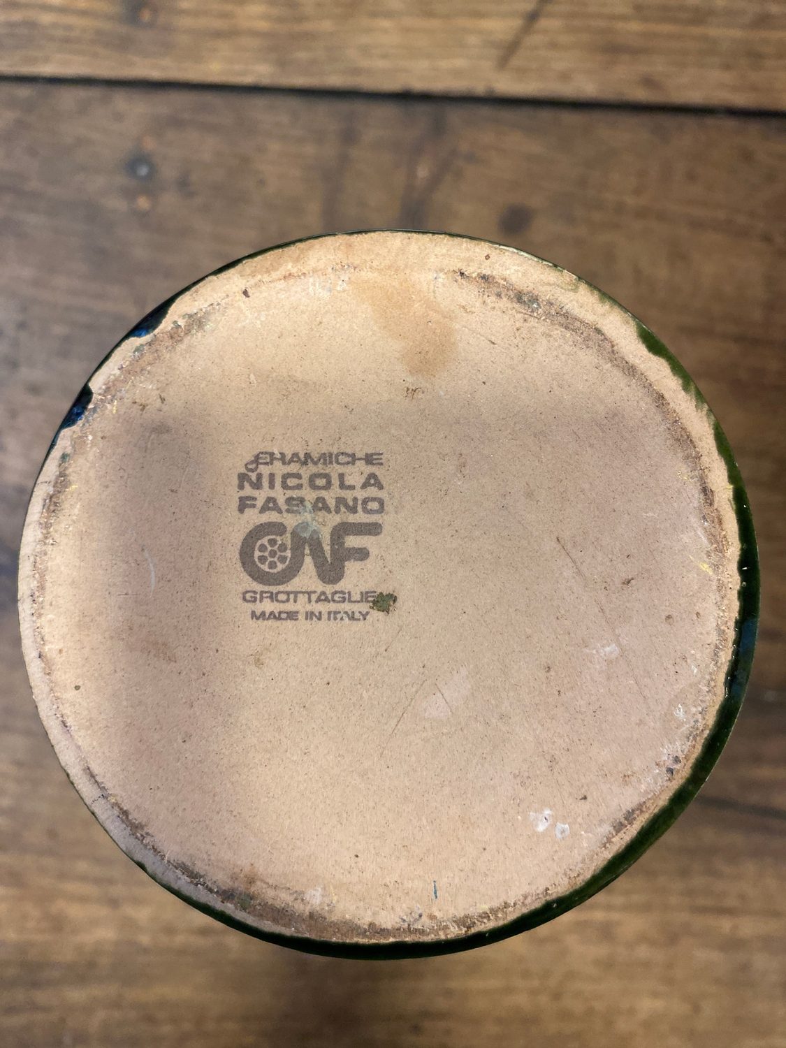 Pattern: Green Glazed Jar, Ceramiche Nicola Fasano – Curiosité Göteborg | Fransk vintageinredning från Curiosité