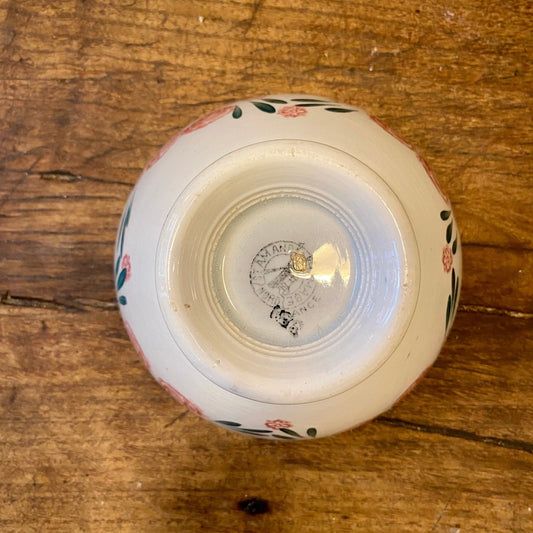 Underside of a vintage French café au lait bowl with the St Amand mark