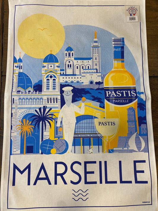 Pattern: Marseille Kitchen Towel – Made in France – Curiosité Göteborg | Fransk vintageinredning från Curiosité