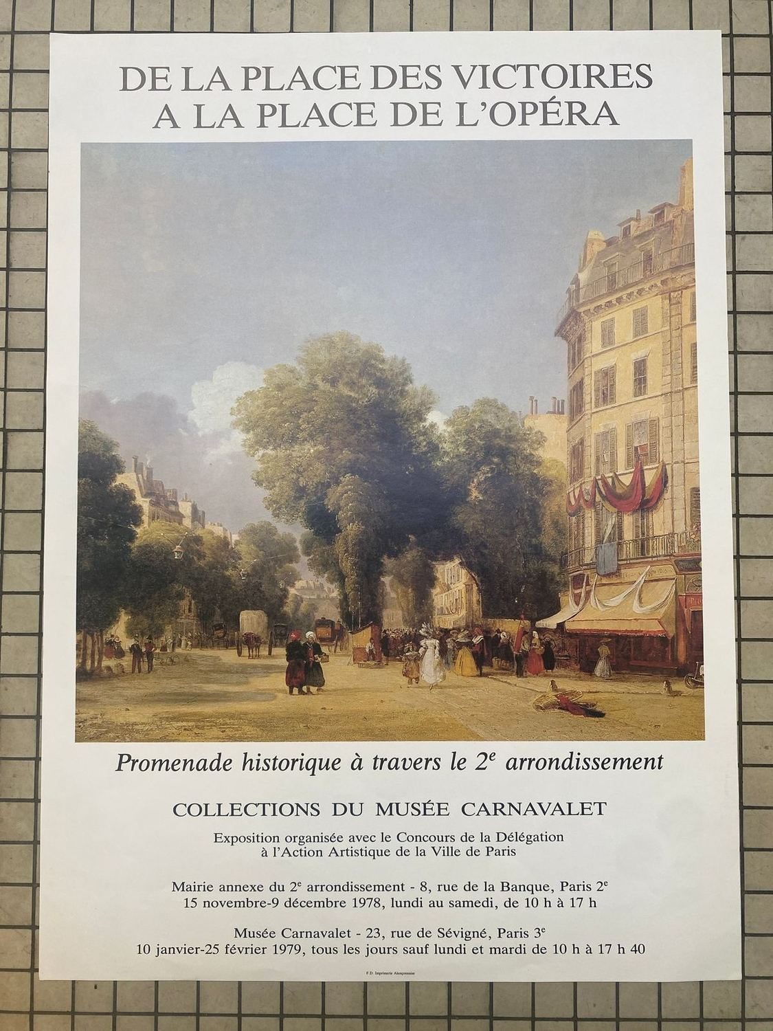 Pattern: Musée Carnavalet exhibition poster, Paris 1978–79 – Curiosité Göteborg | Fransk vintageinredning från Curiosité