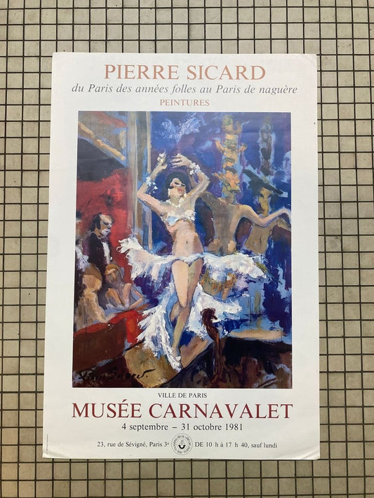 Pattern: Pierre Sicard exhibition poster, Musée Carnavalet 1981 – Curiosité Göteborg | Fransk vintageinredning från Curiosité