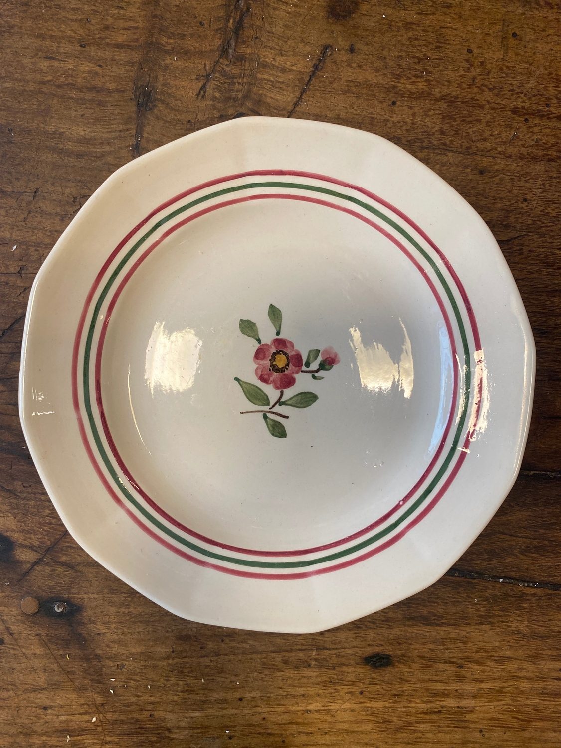 Pattern: Sarreguemines “Armelle” starter plate – Curiosité Göteborg | Fransk vintageinredning från Curiosité