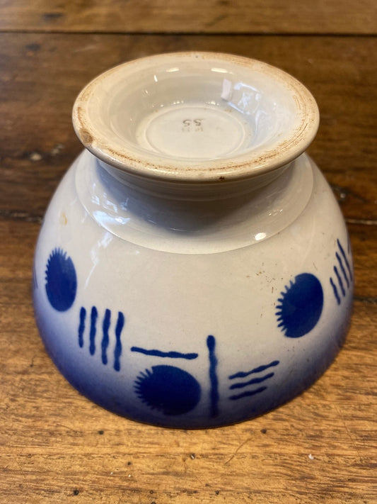 Pattern: Vintage Café au Lait Bowl – Blue Sponge Pattern – Curiosité Göteborg | Fransk vintageinredning från Curiosité