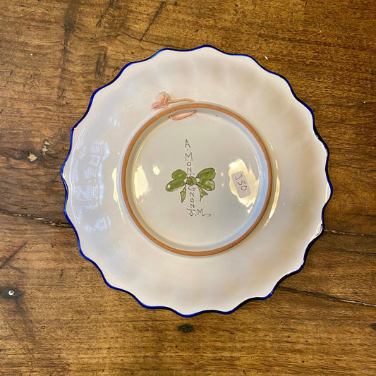 Pattern: Vintage French Faience Wall Plate by A. Montagnon – Curiosité Göteborg | Fransk vintageinredning från Curiosité