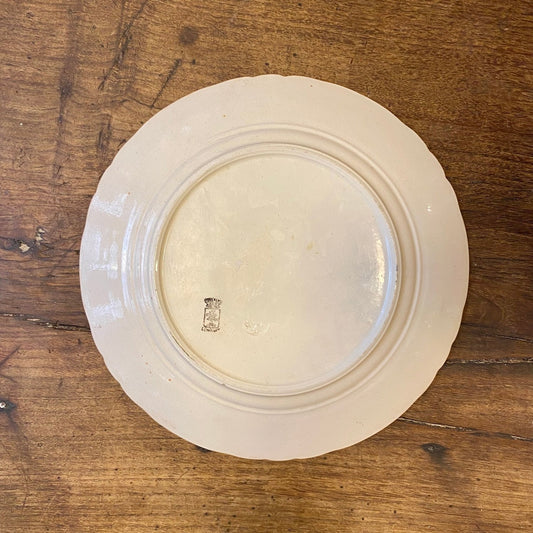 Vintage French Longwy Faience Plate
