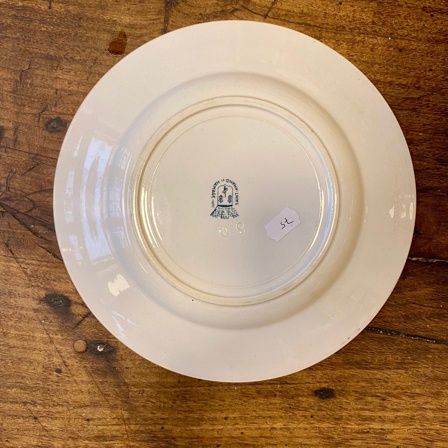 Pattern: Vintage French St Amand Plate – Blue Floral Border – Curiosité Göteborg | Fransk vintageinredning från Curiosité