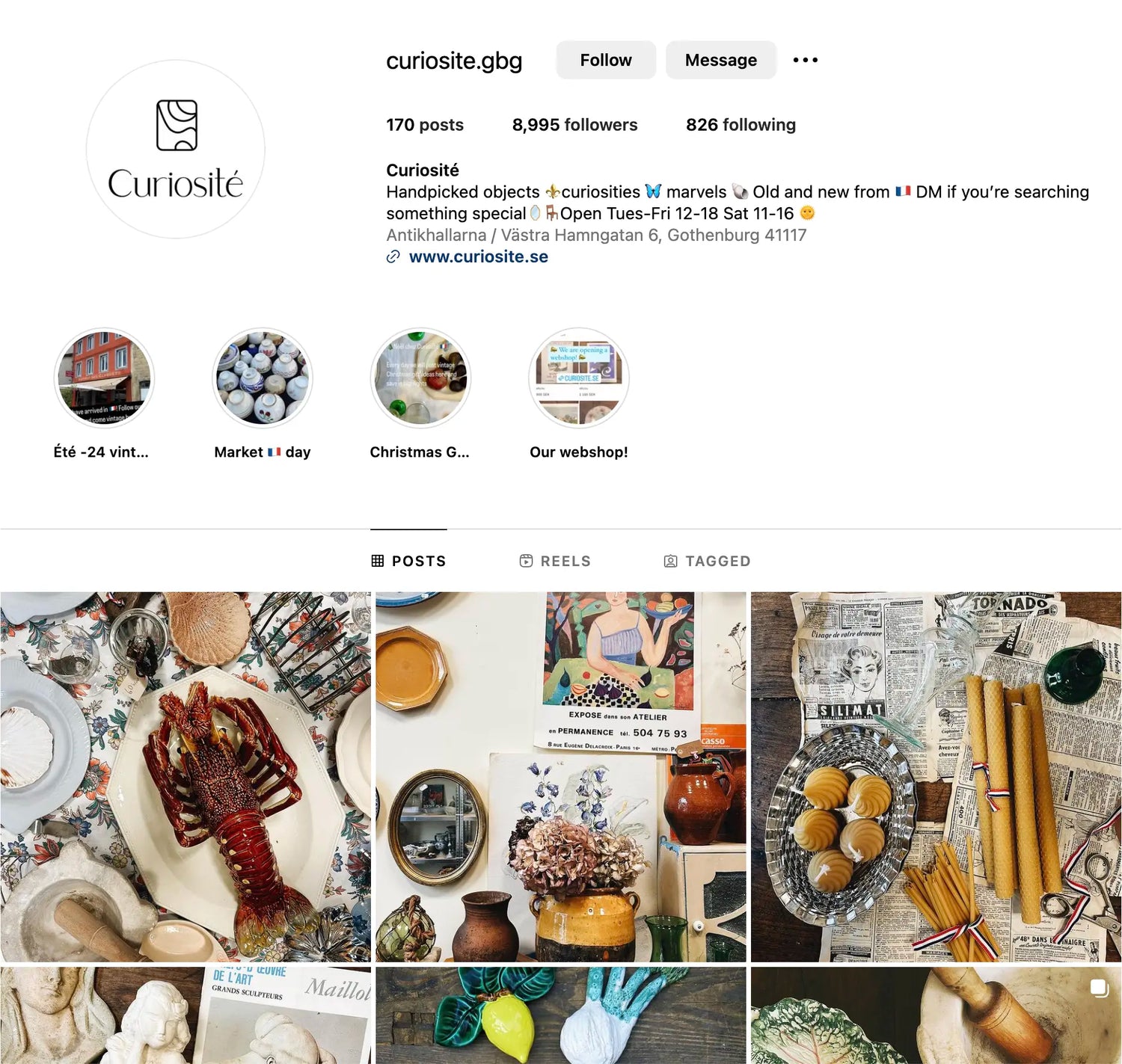 a screenshot from the store's instagram feed.