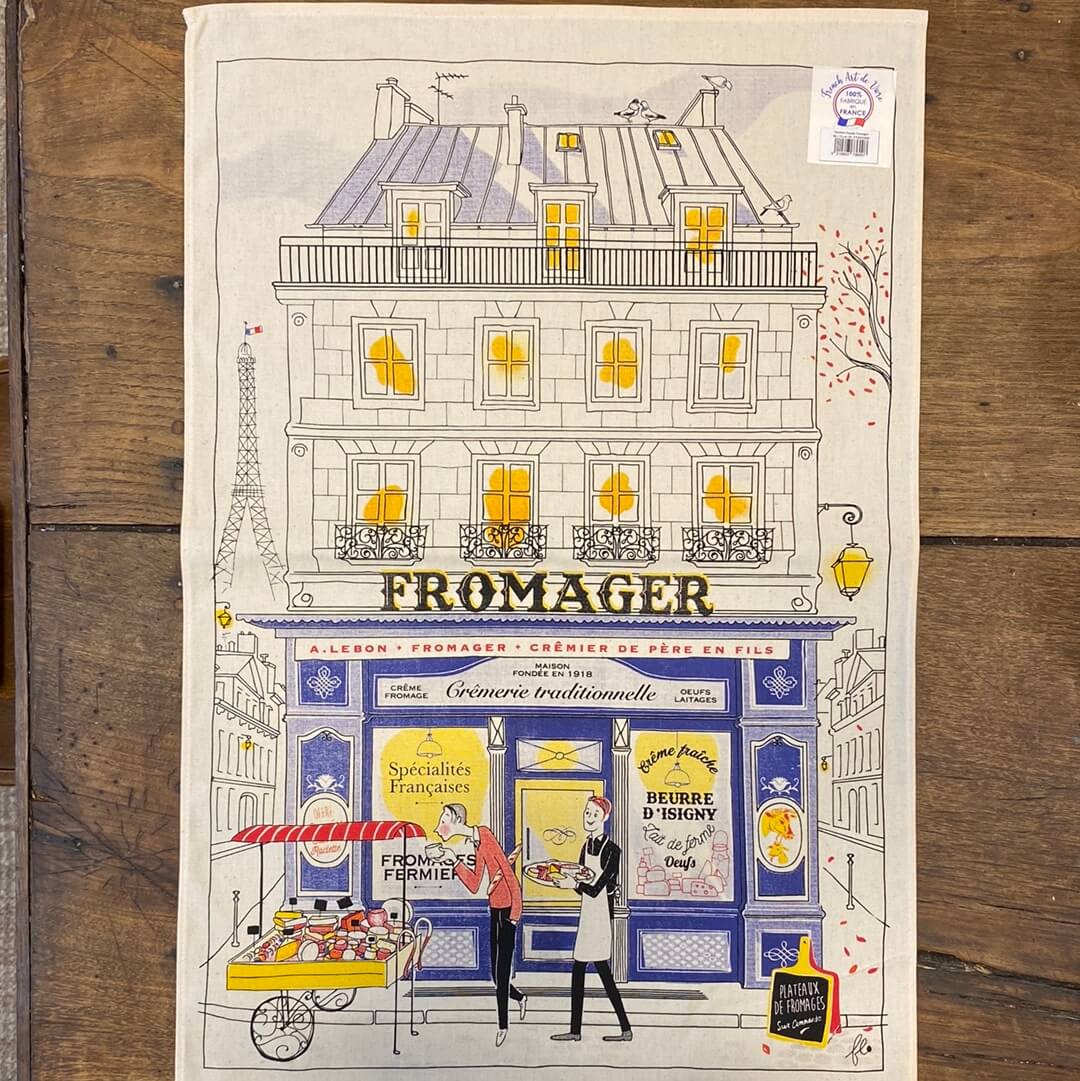 Pattern: Fromager Kitchen Towel – Made in France – Curiosité Göteborg | Fransk vintageinredning från Curiosité