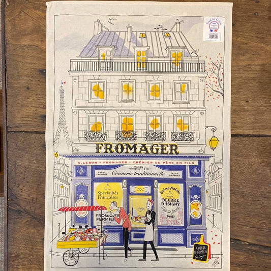 Pattern: Fromager Kitchen Towel – Made in France – Curiosité Göteborg | Fransk vintageinredning från Curiosité