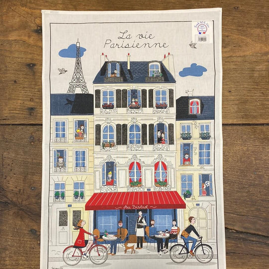 Pattern: La Vie Parisienne Kitchen Towel – Made in France – Curiosité Göteborg | Fransk vintageinredning från Curiosité