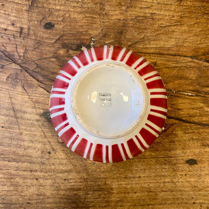 Vintage French Digoin Café au Lait Bowl – Red Stripes