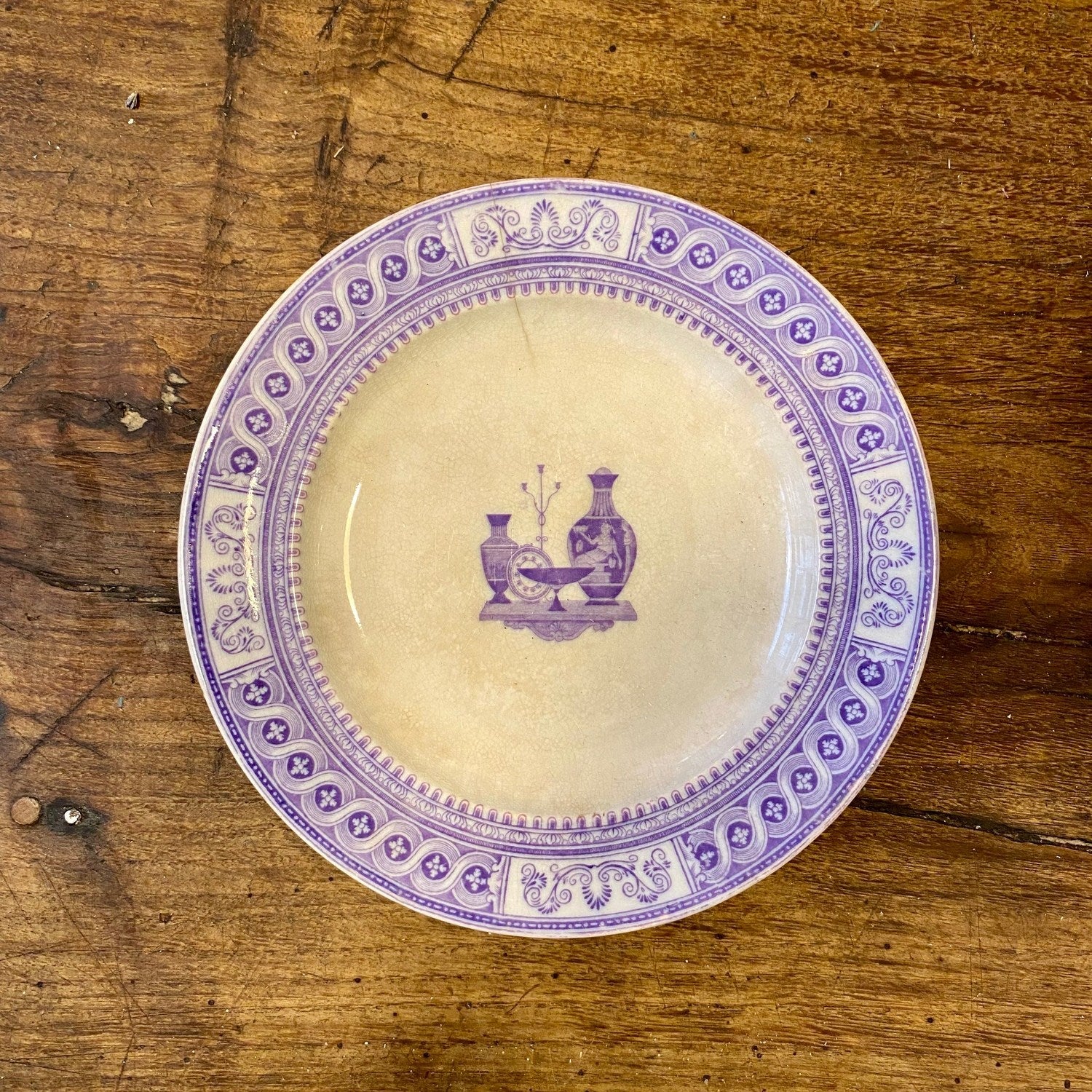 English Dessert Plate Etruscan Vases – Mid-19th Century