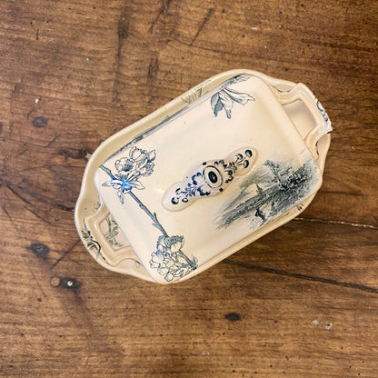 Vintage Creil et Montereau Butter Dish – Service Cerisier