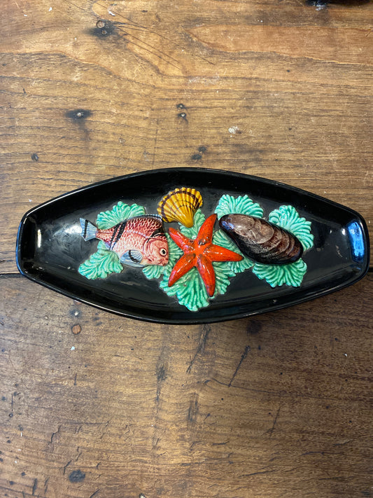Vallauris Ceramic Seafood Wall Plate