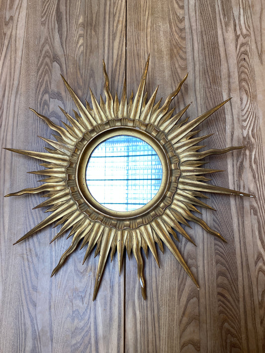 Vintage French Sunburst Mirror