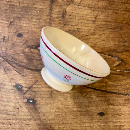 Vintage French Gien Café au Lait Bowl – Red & Green Floral
