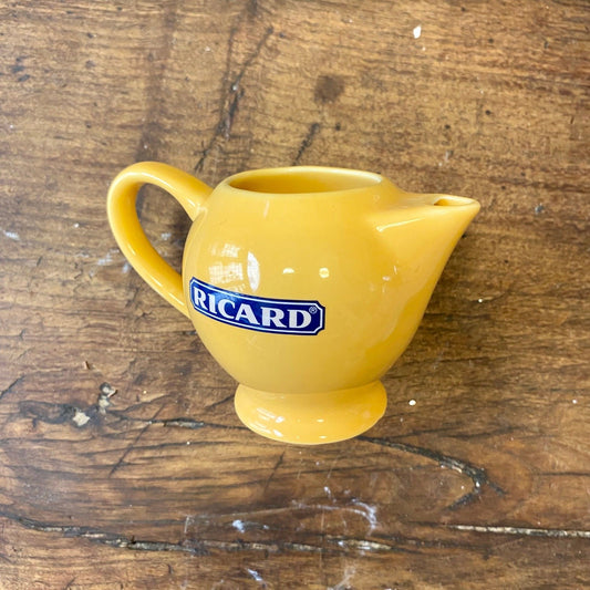 Vintage Ricard Yellow Ceramic Water Jug – 8 cm