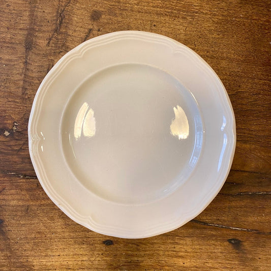 Italian Vintage White Dinner Plate – 24 cm