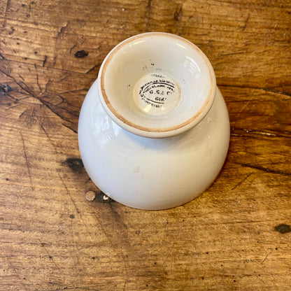 Vintage French Longchamp Café au Lait Bowl – White