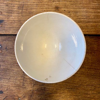 Lunéville Vintage Café Au Lait Bowl – Blue And Yellow Bands – 15 × 8 cm
