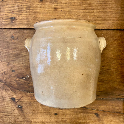 Vintage French Stoneware Pot with Handles