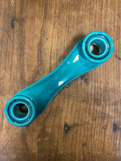 Mid-Century Turquoise Candleholder